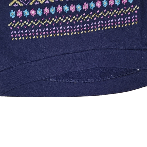 Hanes Dark Blue Sweater with Fox Pattern - Picture 3 of 3